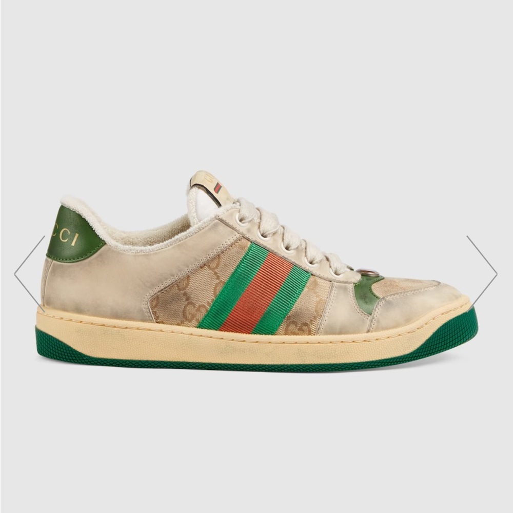 GUCCI SCREENER LEATHER SNEAKER